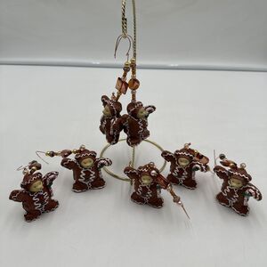 Lot 7 Vtg NABCO MUFFY GINGERBEAR Muffy Vanderbear Collection Christmas Ornament